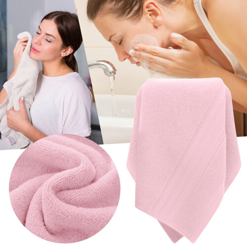 Lavendelfarbenes Badetuch-Set aus Baumwolle, 2er-Pack 1