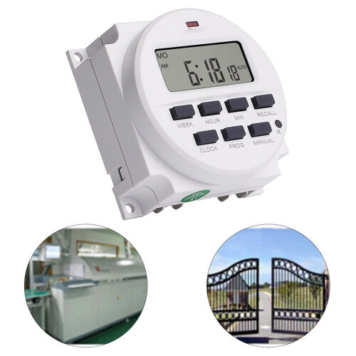 Interruptor temporizador programável de 24 V e 16 A 2