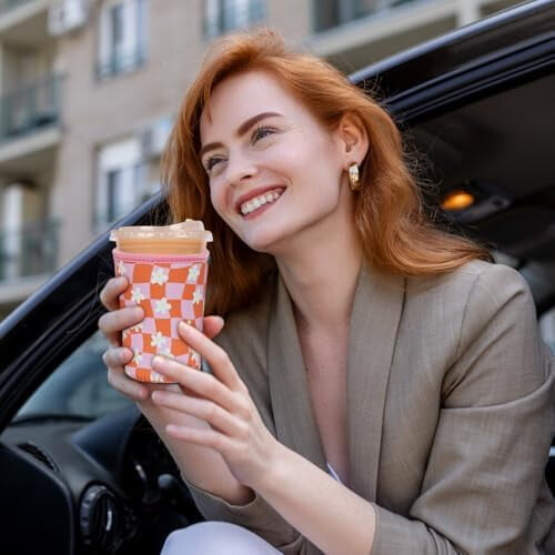 Isolierte Neoprenhülle für Eiskaffeebecher, wiederverwendbar 2