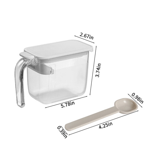 Condiment Pot with Spoon Moisture-Proof Seal 1 Piece 2