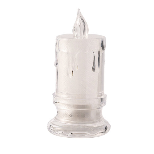 LED Crystal Candle Warm White Battery Tealight 6 Pack 1