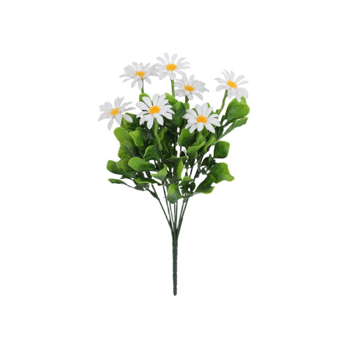 Centre de table d'extérieur artificiel en marguerites blanches 1