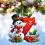 Christmas Snowman Ornament with Initial, Red, 26 pcs 4