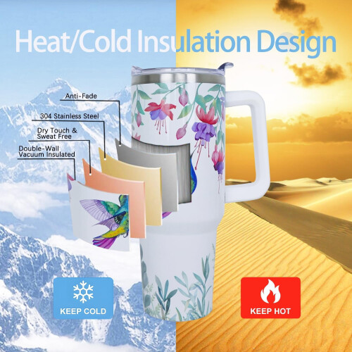 Hummingbird Thermobecher, isoliert, Edelstahl, 1,2 l 2