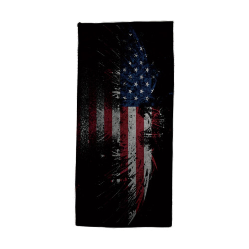 Strandhanddoek met Amerikaanse vlag, 60x30 inch, extra groot, sneldrogend. 1