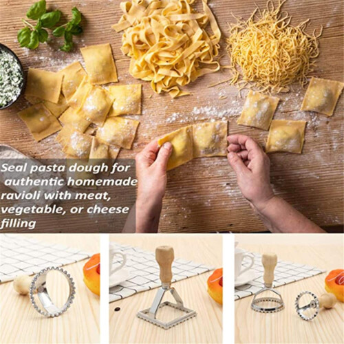 Ravioli Stamp Cutter with Wooden Handle Small Circle 1
