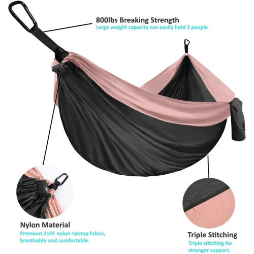 Armour XL Double Camping Hammock with Tree Straps 1