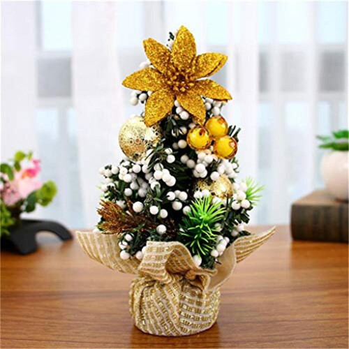 Gold Desktop Christmas Tree Ornament 20 cm 1