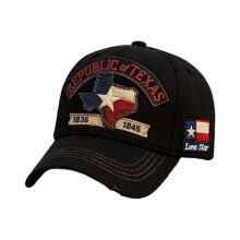 Fashionable Unisex Baseball Hat With Embroidered-Black