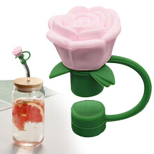 Embout de tasse en silicone en forme de rose, 10 mm – Lot de 1