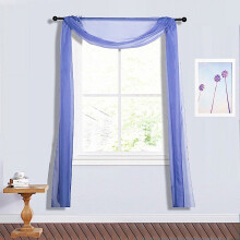 Panel de cortina de organza transparente morada de 5,5 metros (18 pies)
