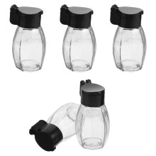 Bocaux à épices en verre avec couvercles transparents et hermétiques (lot de 5)