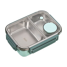 Roestvrijstalen bentobox 304 met 3 compartimenten, draagbaar