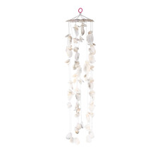 Carillon éolien coquillage blanc, décoration à suspendre à la fenêtre, lot de 23