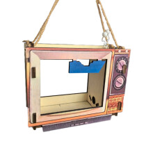 TV-Shaped Bird Feeder for Garden Decoration, 1 pc