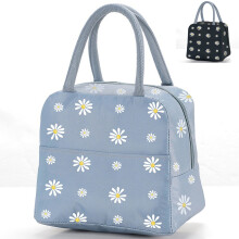 Draagbare thermische lunchtas, groot formaat, blauw, Oxford-stof