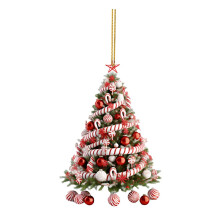 Ornement de sapin de Noël en acrylique en forme de canne à sucre (4 styles)