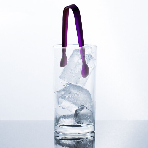 Pince à glaçons en acier inoxydable violet (1 pièce) 2