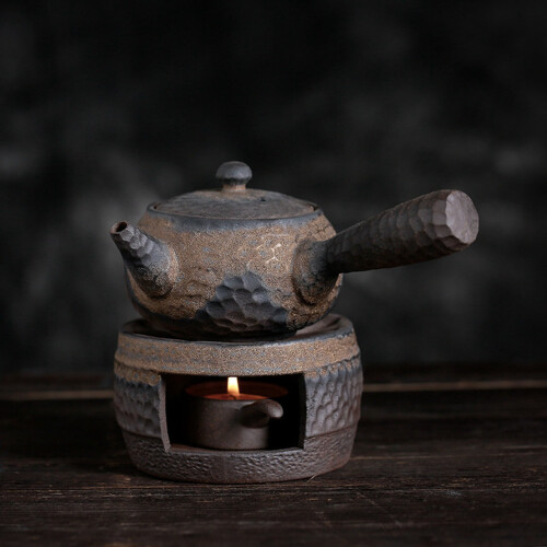 Japanese ceramic teapot warmer handmade retro style 1