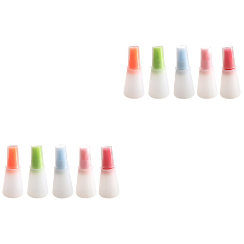 2Sets Öl-Flaschenpinsel Silikon Basting Backpinsel Küchenzubehör Bunt 2