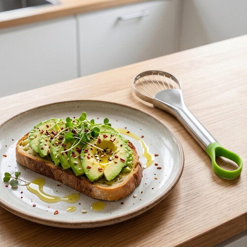 Avocado Mit Kernformer Und Schäler Silber 2