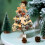 Jacenvly mini flocked Christmas tree with ornaments white 2