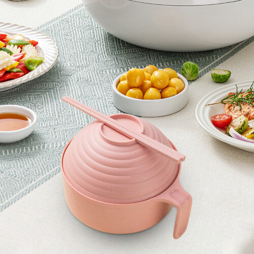 Microwave Ramen Bowl Set with Chopsticks Spoon Fork 1 Piece 1