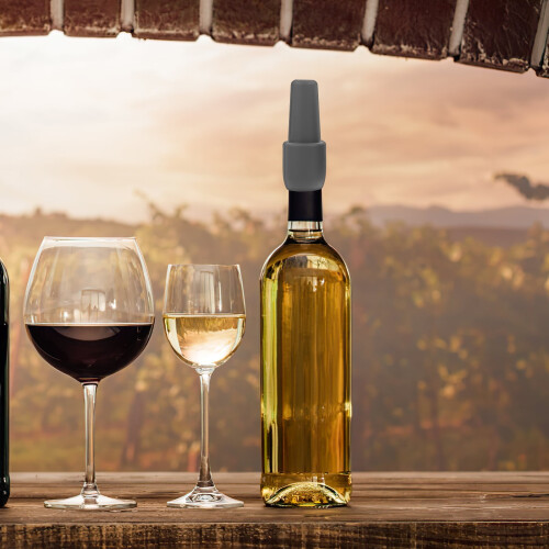 Bouchon de vin en silicone réutilisable à double joint 2