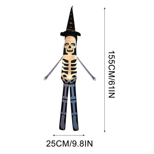 LED Halloween string lights ghost skeleton decor 2