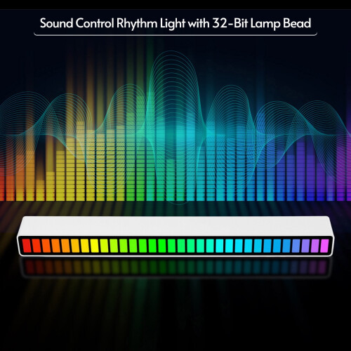 RGB Rhythm Light Strip 32 LED 18 Colors Audio Sync 2