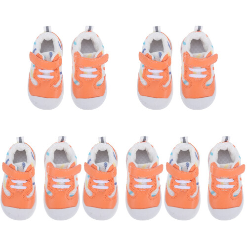 5Paare Weiche Babyhausschuhe PP, Orange,