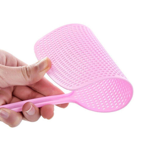 Fly Swatter Plastic Long Handle 4.7x17.7 Inch Purple 2