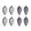 Glitter Pinecone Ornaments Orange 3.5 Inch 6PCS 5