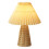 Pleated Table Lamp with Rattan Base Vintage Style 1 Pack 2