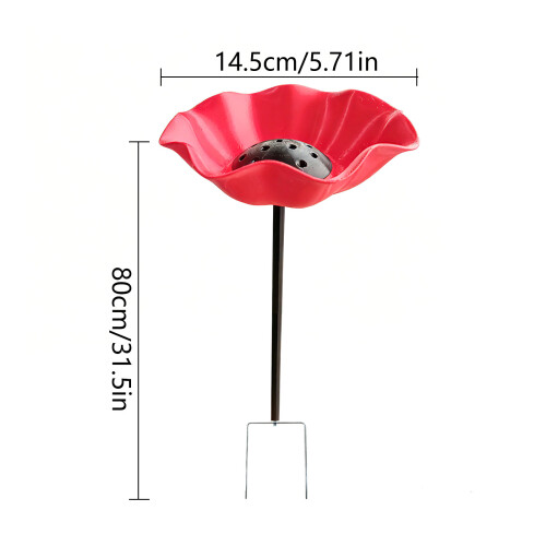 Elegant Bird Bath Stake Feeder Bowl for Outdoor Space Durable 2