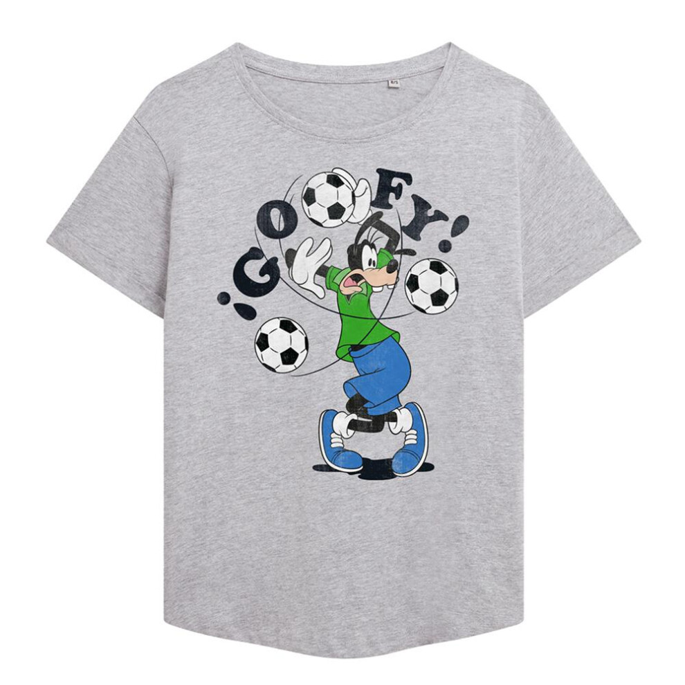 Disney (Xxl, Athletic Heather) Womens/Ladies Goofy Football Fashion T-Shirt Multicoloured