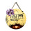 Halloween træ velkomstskilt orange sort vintage 5