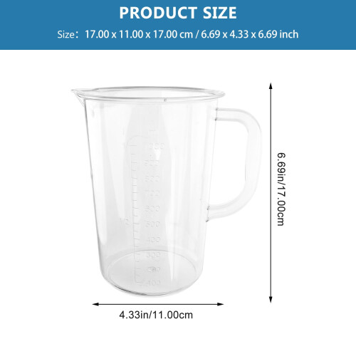 Πλαστική κανάτα μέτρησης 1000ml με στόμιο V 2
