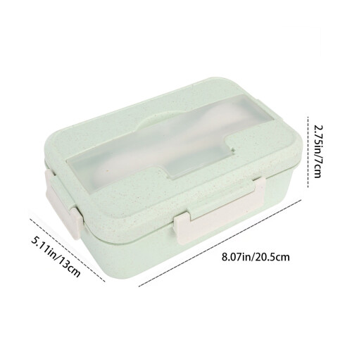Bento Lunch Box για παιδιά & ενήλικες, στεγανό από ίνες σιταριού, 2