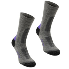 (4 UK-8 UK, Grey/Purple) Karrimor Womens/Ladies Walking Socks (Pack of 2)
