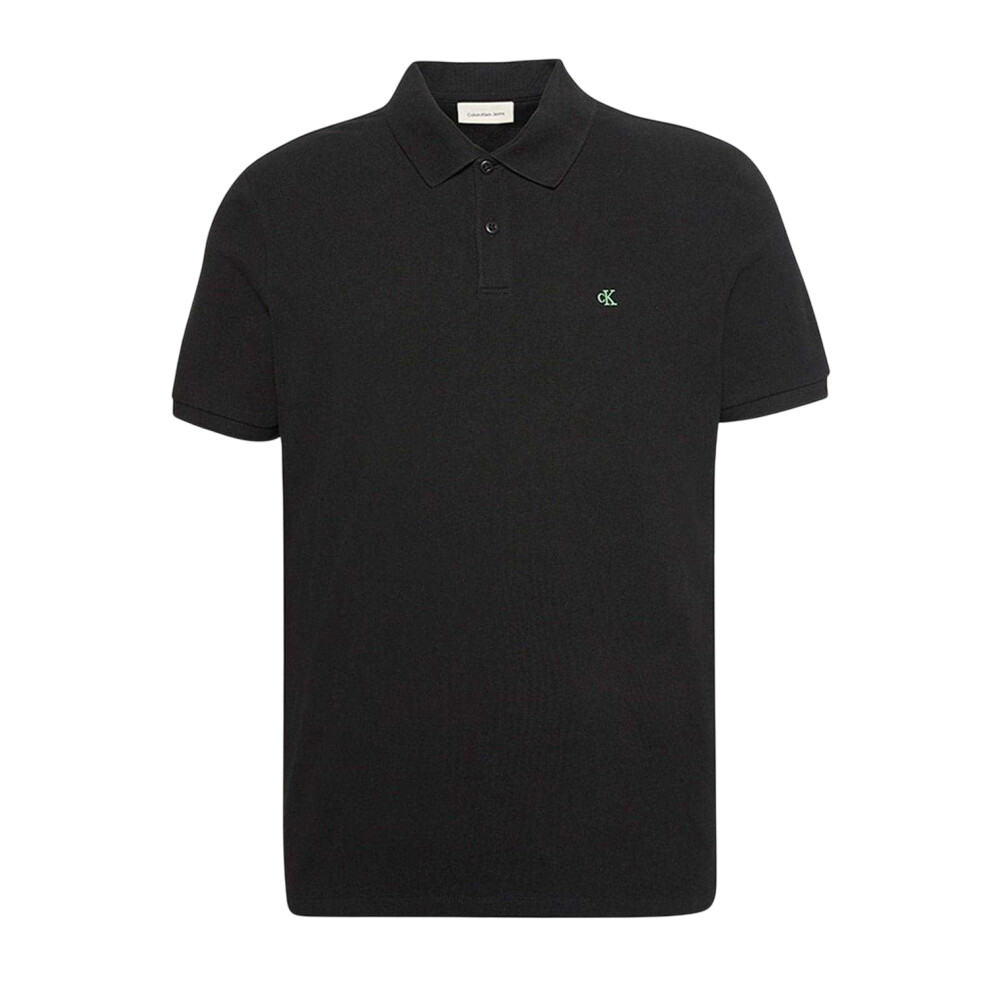 Calvin Klein (M, ) Mens Polo Shirt Black
