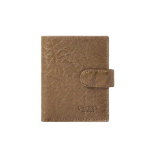 (One Size, Cognac) Osprey Highland Embossed Leather Travel Popper Wallet