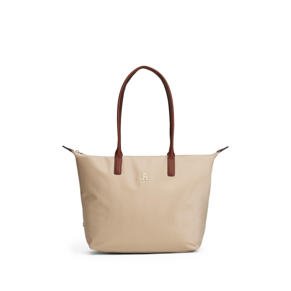 Tommy Hilfiger (One Size, Sandalwood) Popette Monogram Nylon Tote Bag Multicoloured