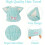 Microvezel haarhanddoek, blauw, zacht, absorberend, sneldrogend. 2
