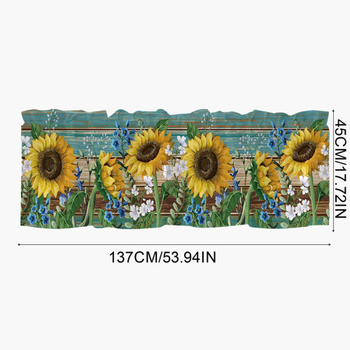 A-546 B Cottage Window Valance Sunflower Pattern 18x54 2