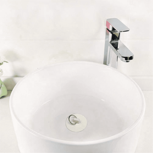 Bouchon de lavabo en caoutchouc blanc 4,4 cm 2