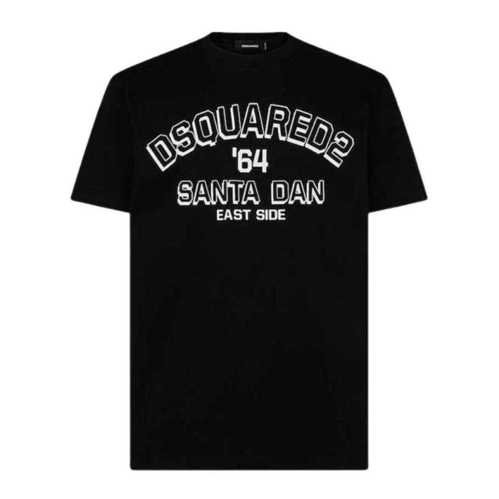 Dsquared2 Mens Santa Dan 64 Premium Cotton T-Shirt Black