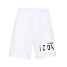 (M, White) DSquared2 Mens Icon Logo Shorts