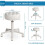 Tabouret de dessin pivotant réglable en cuir PU noir 2