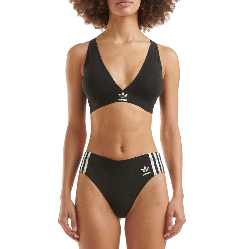 Adidas (8 Uk, ) Womens/Ladies Cotton Blend Comfort Bra Black